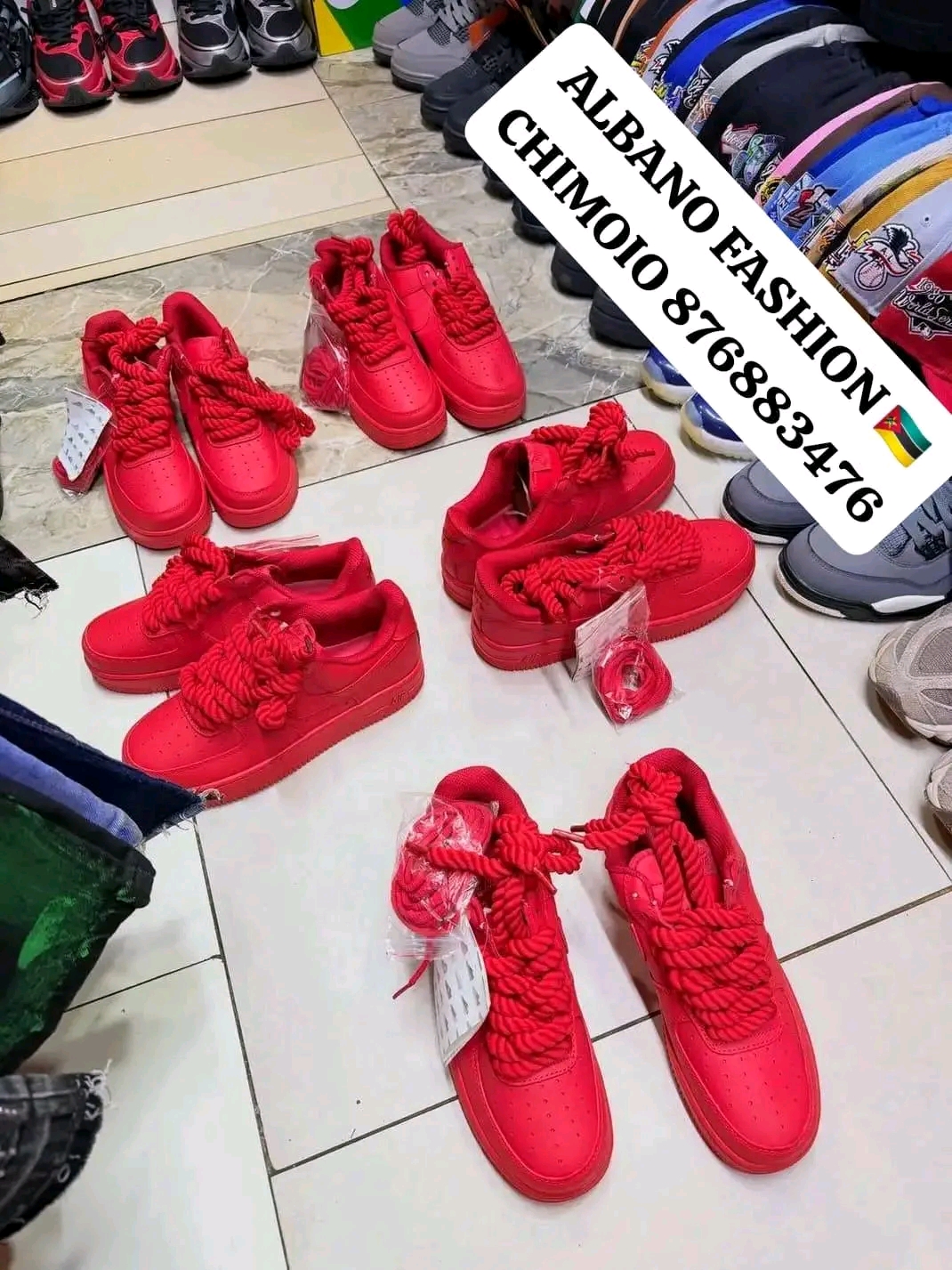 Foto 2 de Nike Air Force 1 – Rope Laces Vermelho