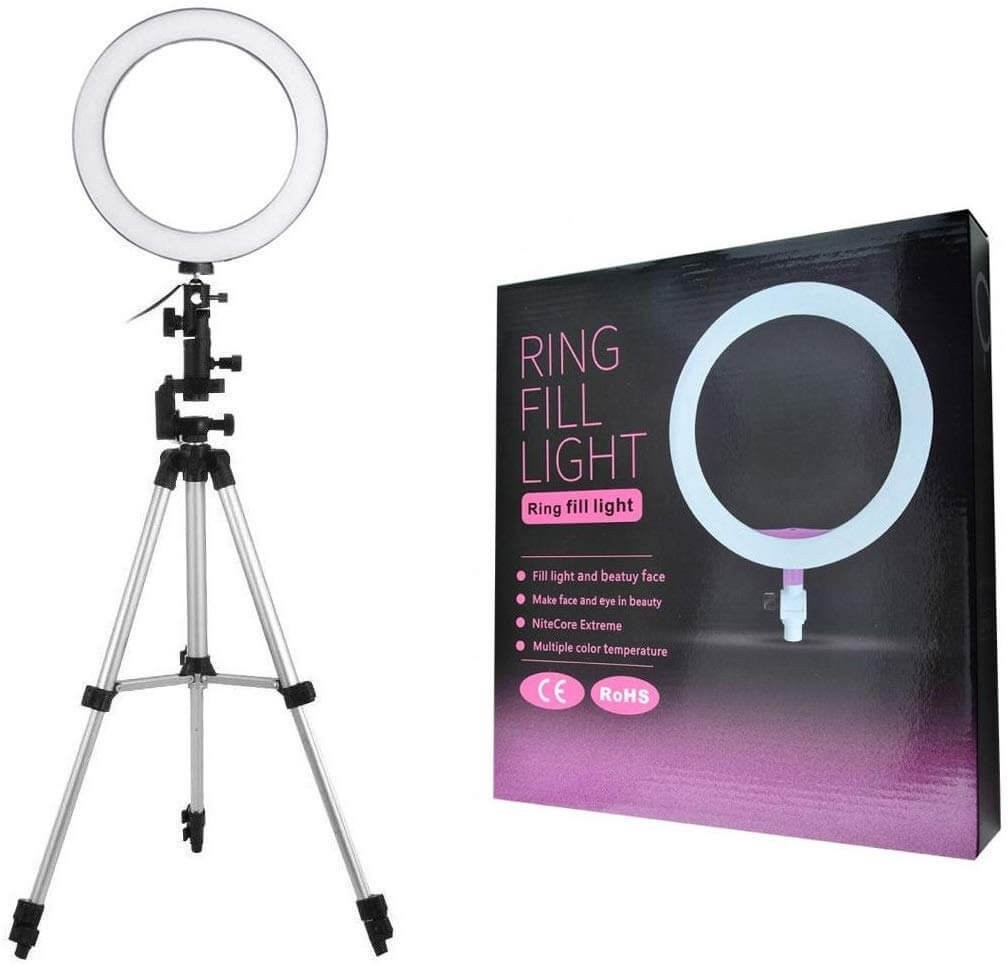 Ring Fill Light 12" com Tripé Ajustável